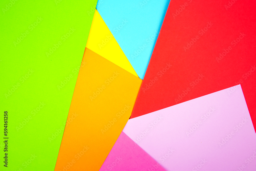 Colored paper set. creativity and creativity. background geometric abstraction Colored paper set. creativity and creativity. background geometric abstraction