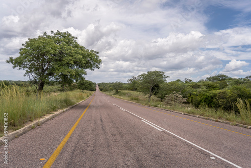 R531 road in countryside near Timbavati, South Africa