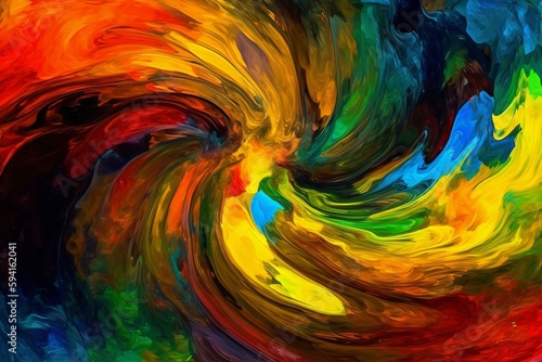 Color Swirl Abstraction. Generative AI