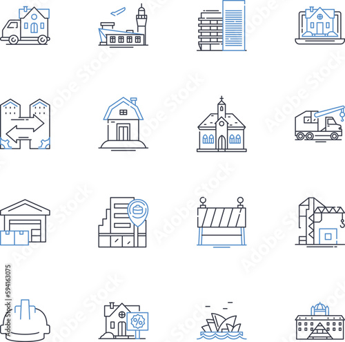 Allen key line icons collection. Hexagon, Wrench, Sockets, Metric, Torque, Grip, Bolts vector and linear illustration. Nuts,Drive,Tighten outline signs set