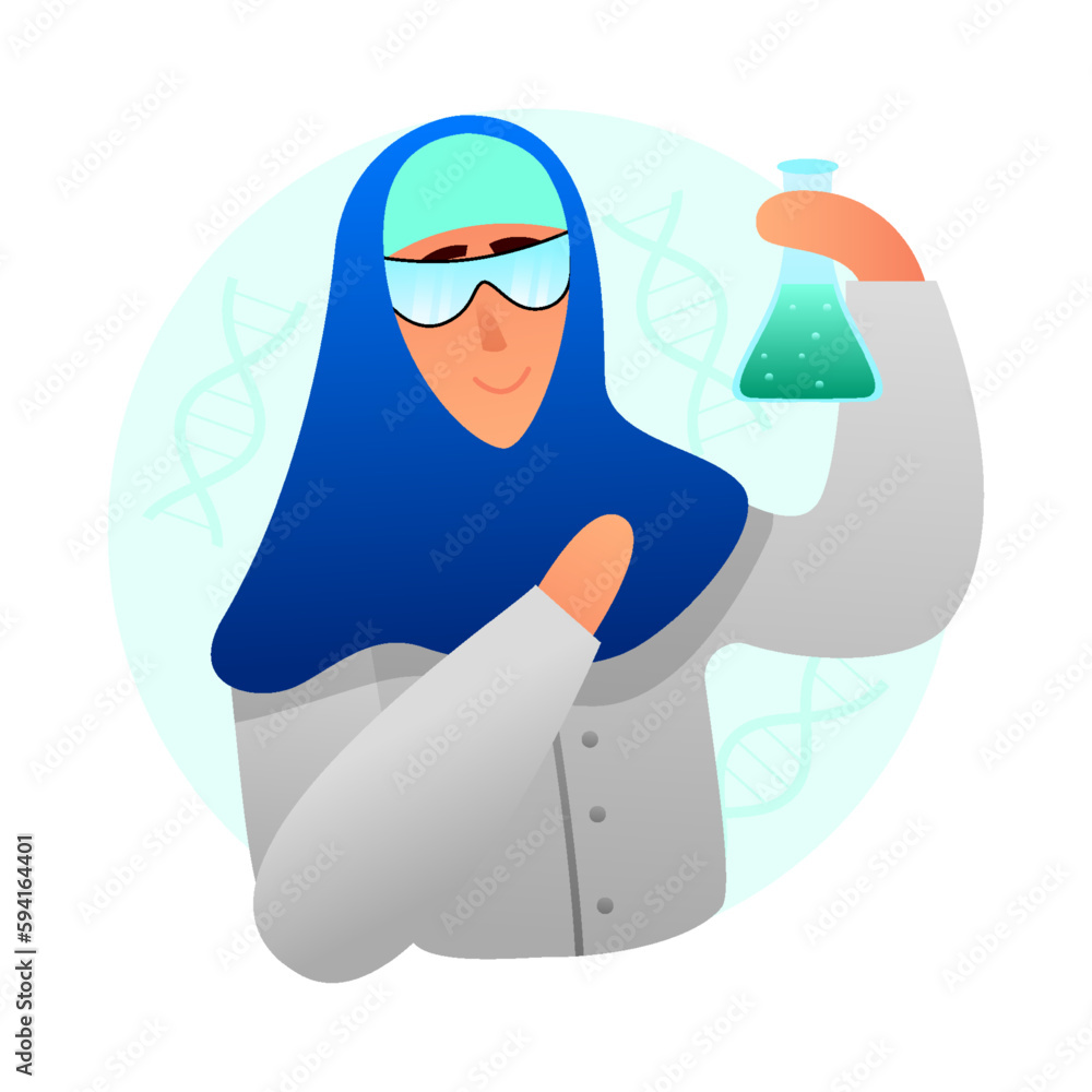 Fototapeta premium Muslim Woman Profession Icon