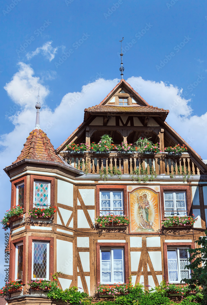 beautiful farce houses in the city of Kaysersberg beautiful farce houses in the city of Kaysersberg