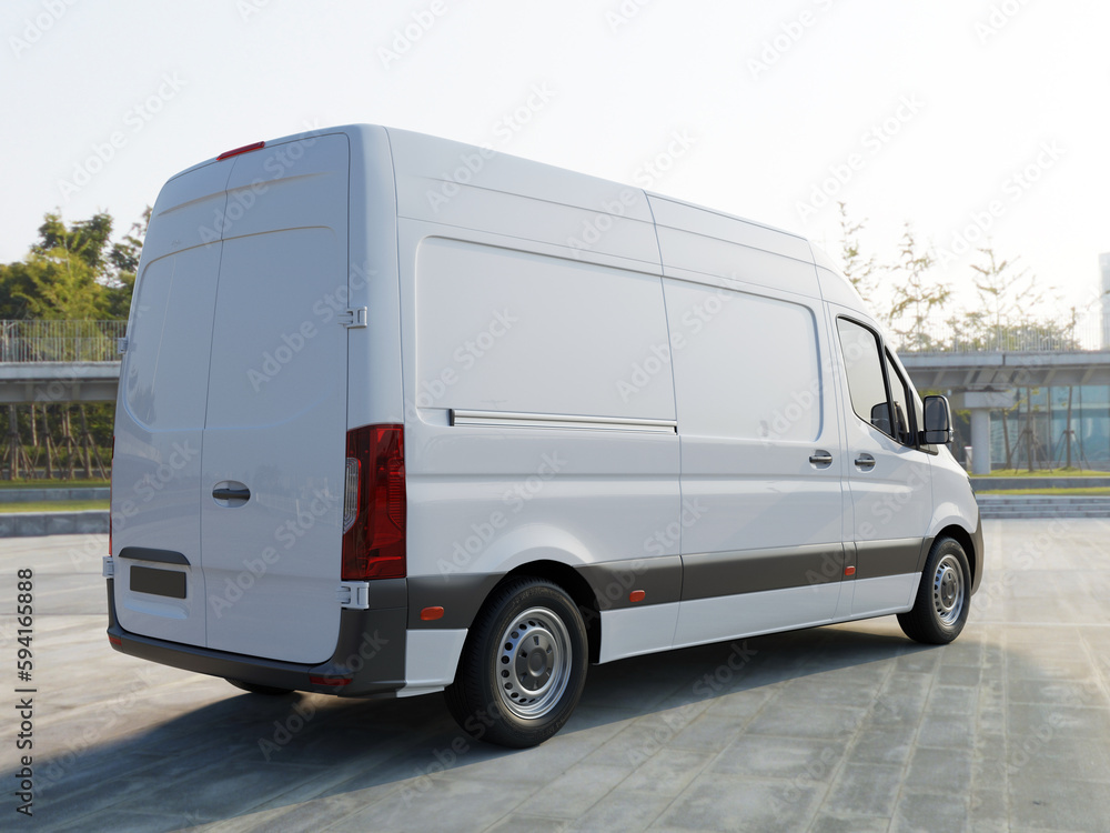 Van Transportation Truck Realistic Render Van Transportation Truck Realistic Render