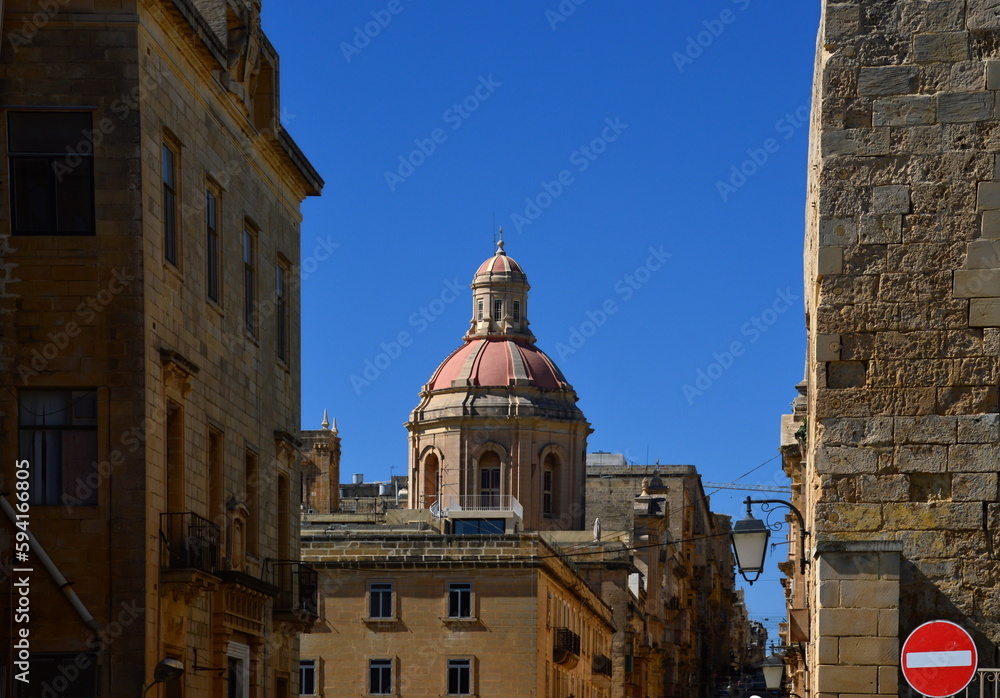Panorama of the Old Town of Valletta, the Capital City of Malta