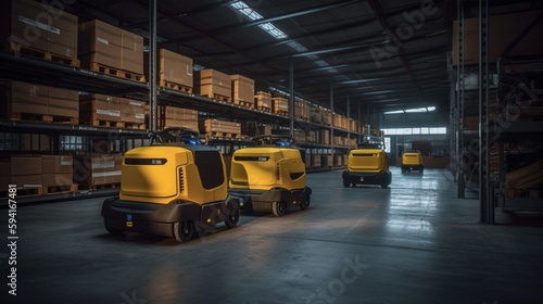 Innovative Smart Warehouse Solutions with AGV Technology - Cutting-Edge Automation Boosting Efficiency and Productivity in Logistics and Transportation for Industry Professionals and Tech Enthusiasts