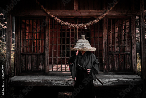 武士と日本古来の風景