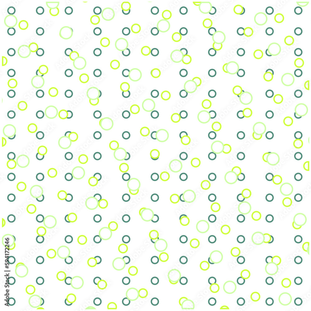 Many circles are hidden behind lighter particles.
