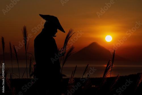 武士と日本古来の風景 photo