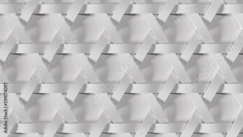 Abstract 3D geometric background.White latticed pattern.