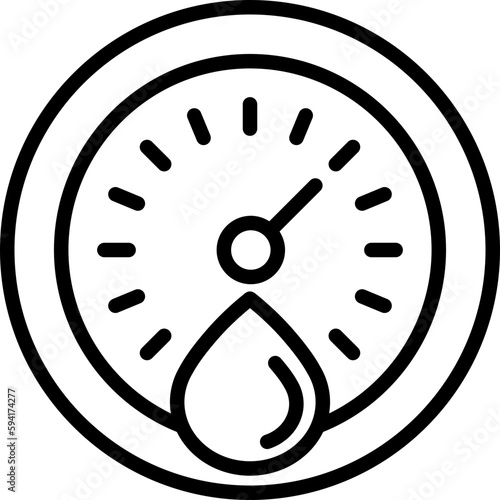 Hygrometer thin line icon. Modern vector illustration. photo