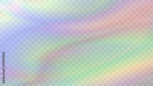 Modern blurred gradient background in trendy retro 90s, 00s style. Y2K aesthetic. Rainbow light prism effect. Hologram reflection. Poster template for social media posts, digital marketing