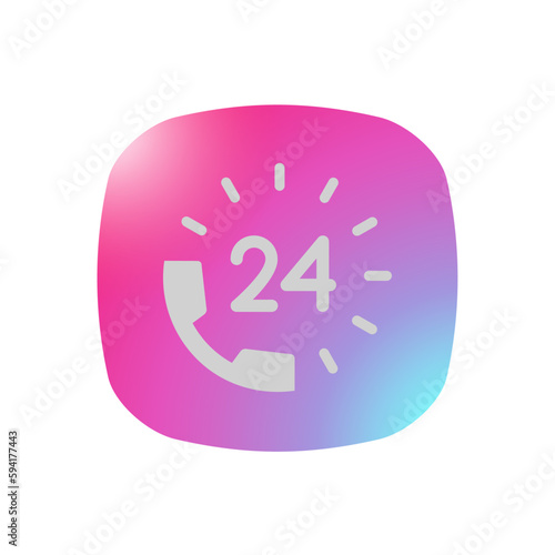24 Hour helpline - Pictogram (icon) 