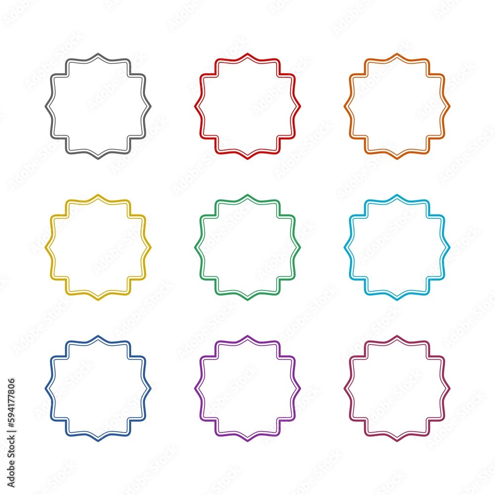 Frame icon isolated on white background. Set icons colorful Frame icon isolated on white background. Set icons colorful