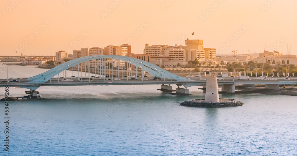 Al Maqta bridge and fort in Abi Dhabi, UAE