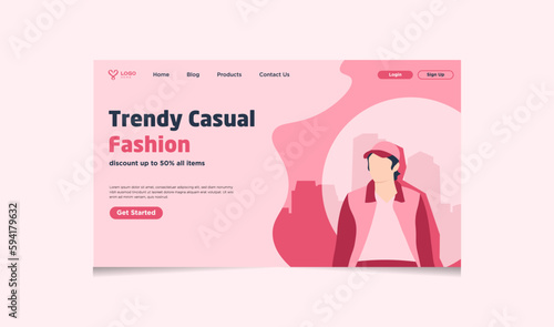 Fashion website landing page template