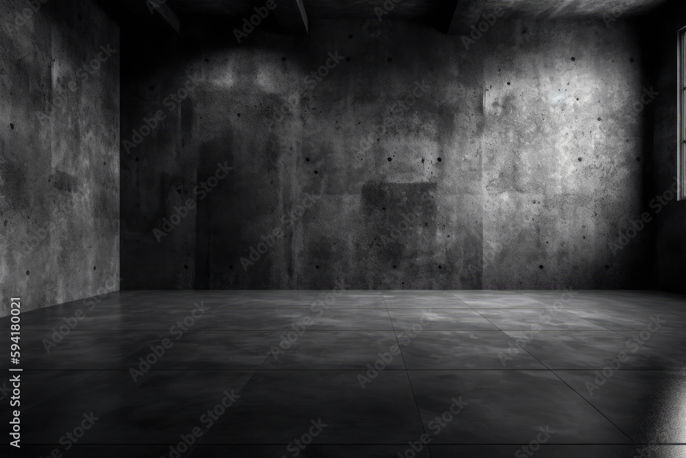 Dark black and gray abstract cement wall and interior textured studio room for product display. Wall background Dark black and gray abstract cement wall and interior textured studio room for product display. Wall background