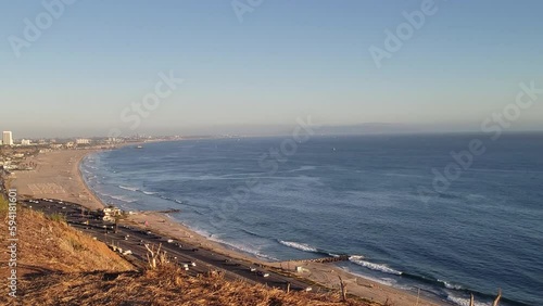 High angle view of California Malibu Pacific Coast Highway photo