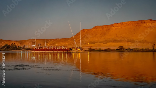 фотографія Luxor, Egypt - Traditional felucca boat on the river Nile