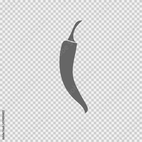 Chilli pepper vector icon. Hot symbol. Vector illustration EPS 10.