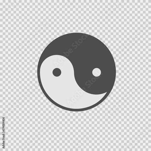 Ying yang symbol vector icon. Verctor illustration EPS 10.