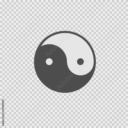 Ying yang symbol vector icon. Verctor illustration EPS 10.