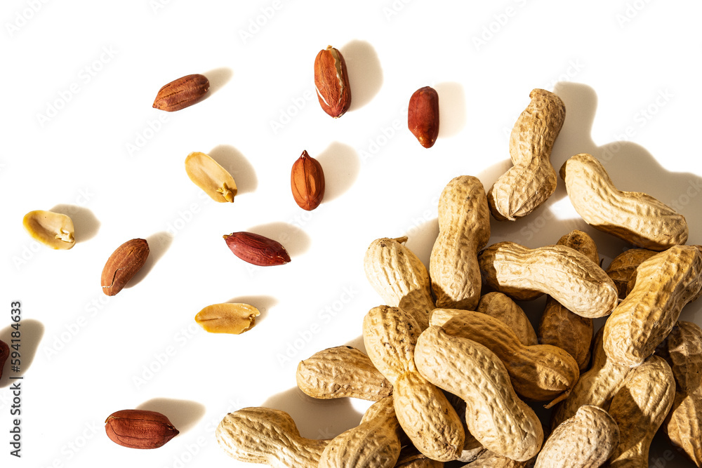 peanuts isolated on white background peanuts isolated on white background