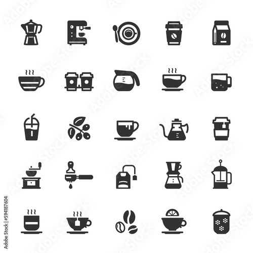Icon set – coffee and tea