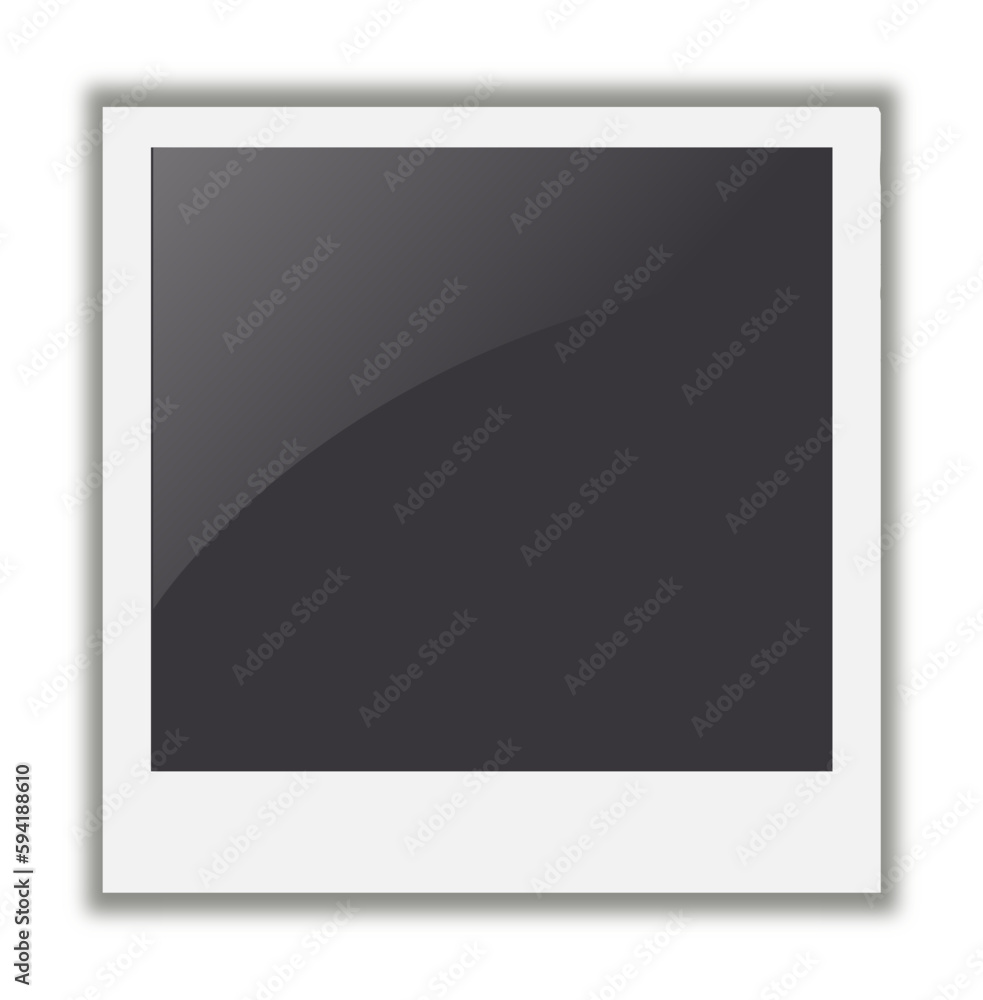 Photo frame vector. Simple realistic illustration isolated on white background Photo frame vector. Simple realistic illustration isolated on white background
