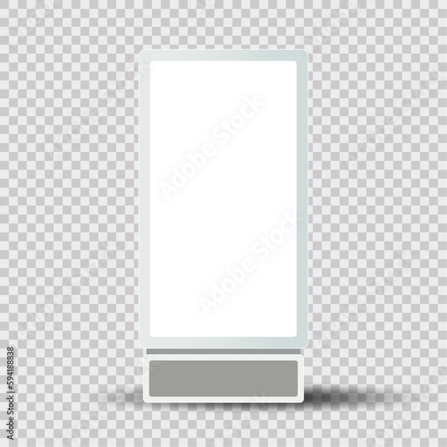 LIGHT Box for LED mock-up in 3Ds of Realistic light box for indoor and outdoor signage vector design