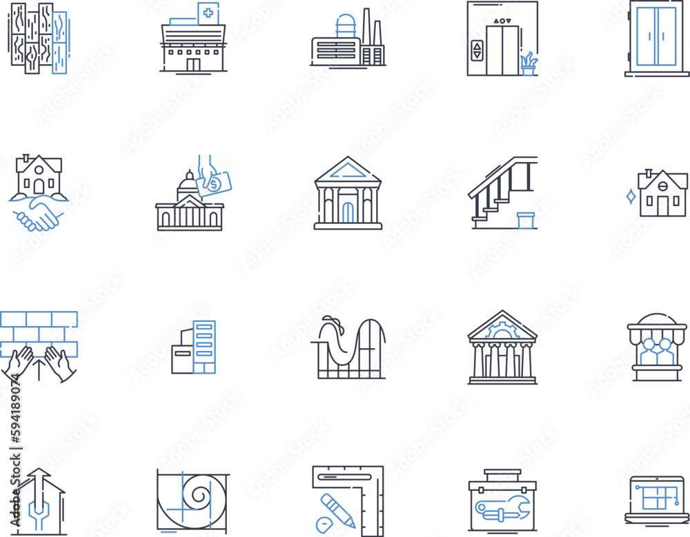 Warehouses line icons collection. Storage, Logistics, Inventory, Operations, Fulfillment, Distribution, Pallets vector and linear illustration. Cargo,Shipping,Receiving outline signs set Warehouses line icons collection. Storage, Logistics, Inventory, Operations, Fulfillment, Distribution, Pallets vector and linear illustration. Cargo,Shipping,Receiving outline signs set