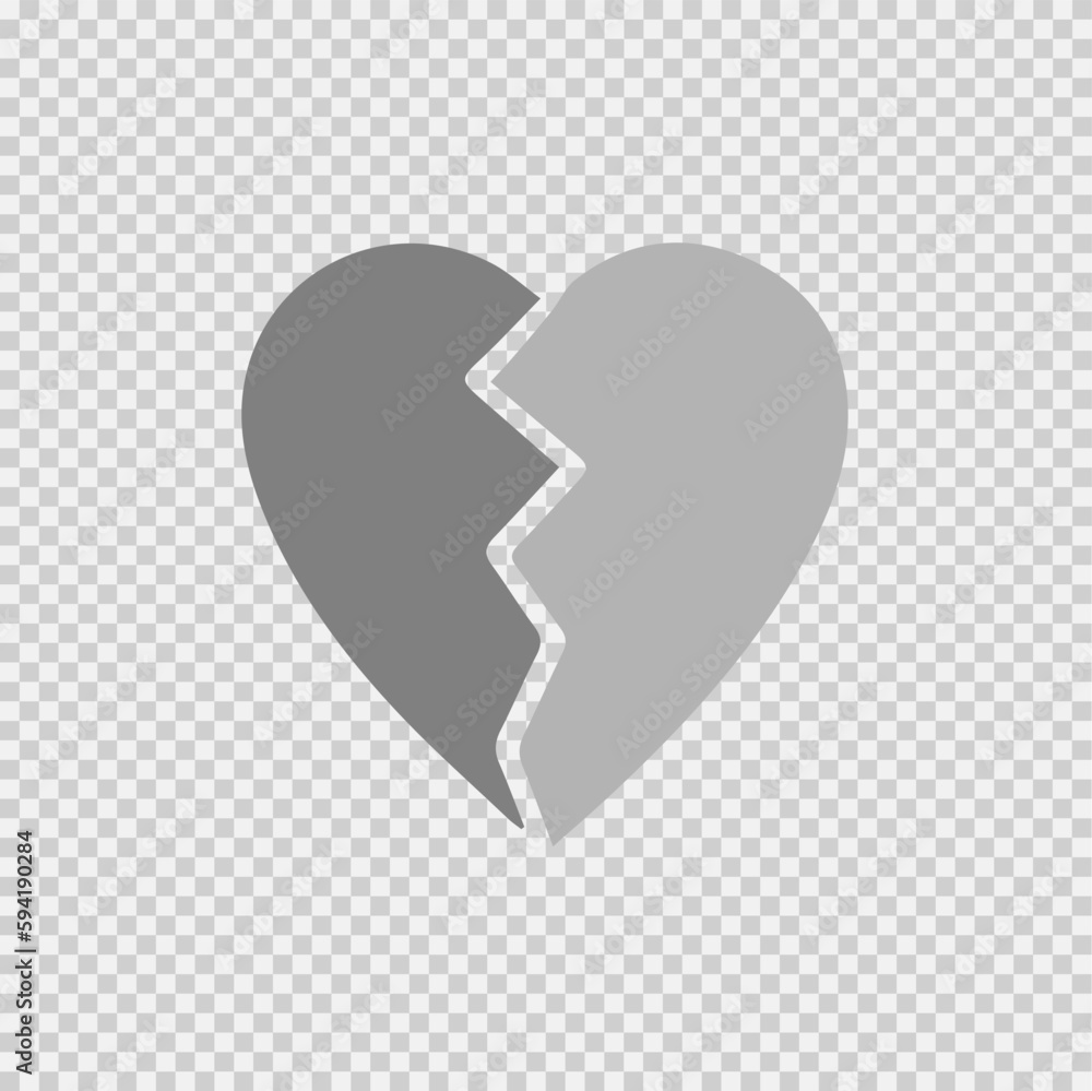 Heart broken vector icon eps 10. Heart broken vector icon eps 10.