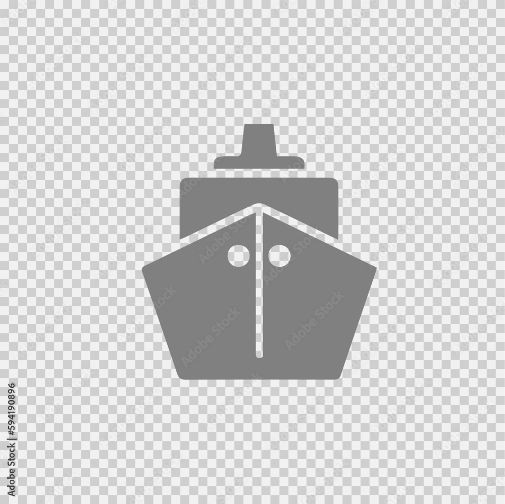 Ship vector icon eps 10. Steamer in front simplepictogram. Ship vector icon eps 10. Steamer in front simplepictogram.