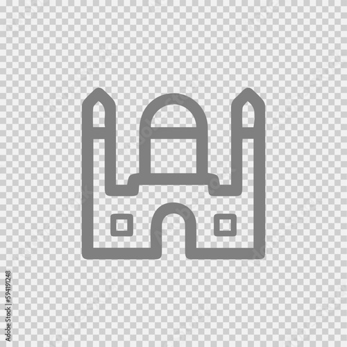 Taj Mahal indian temple. Simple isolated vector icon eps 10.