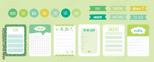 Mon to Sun sticker. Nature color.