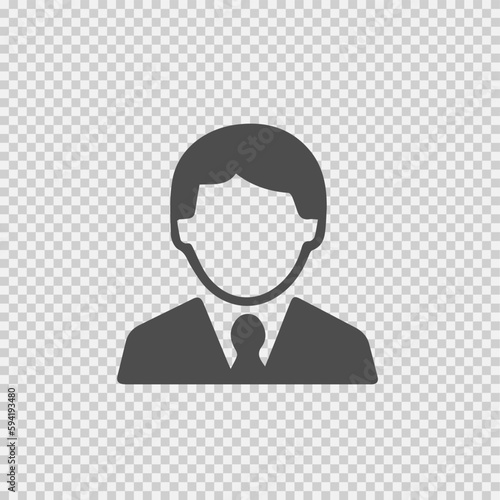 Businessman avatar vector icon eps 10. Male blank face simple isolated pictogram.