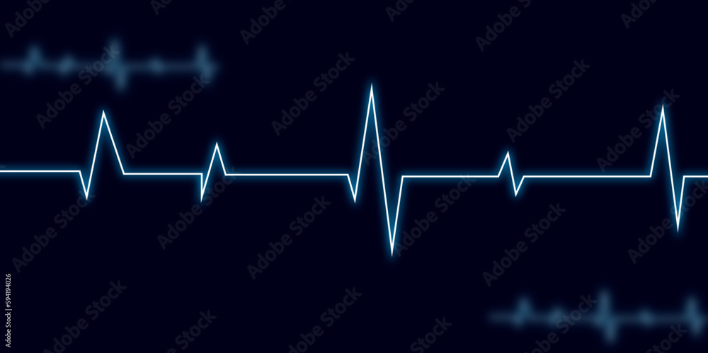 heartbeat line icons on black background. abstract background design. heartbeat background design. Vector design. İllustration.