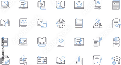 Compendium and psychology line icons collection. Compendium, Psychology, Behavior, Emotions, Mind, Therapy, Trauma vector and linear illustration. Mental health,Cognition,Development outline signs set