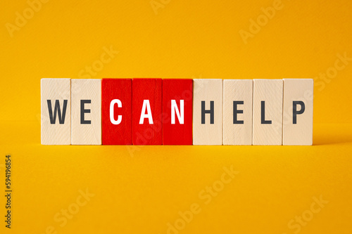 We can help - word concept, text