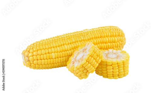 Sweet corn isolated on   transparent png