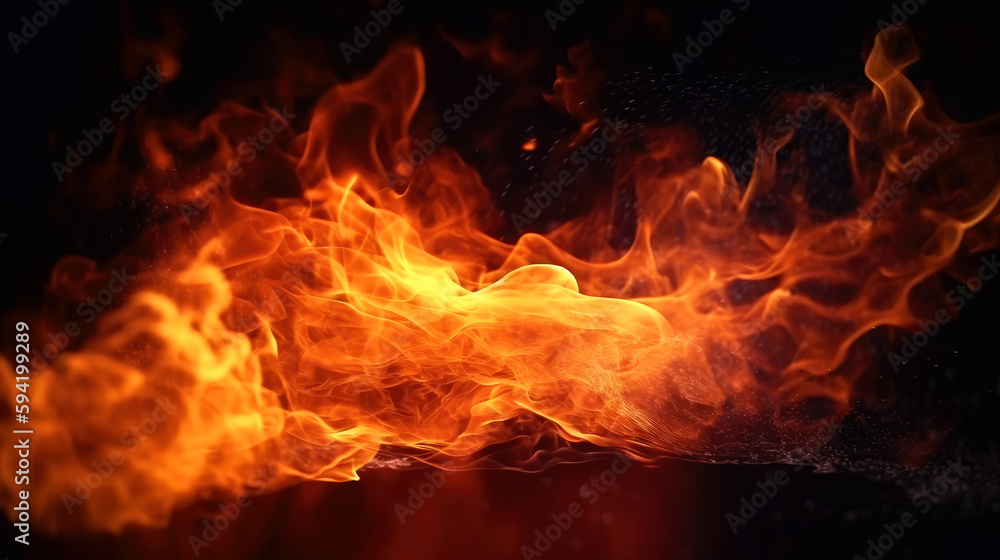 Beautiful fire background, generative ai. Beautiful fire background, generative ai.