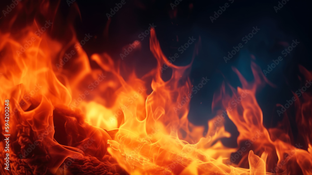 Beautiful fire background, generative ai. Beautiful fire background, generative ai.