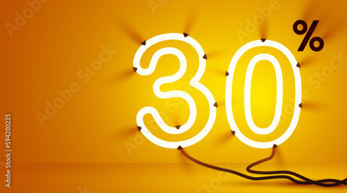 30 percent Off. Discount creative composition. Mega Sale or bonus.