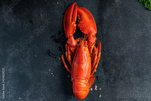 lobster seafood meal food snack on the table copy space food background rustic top view