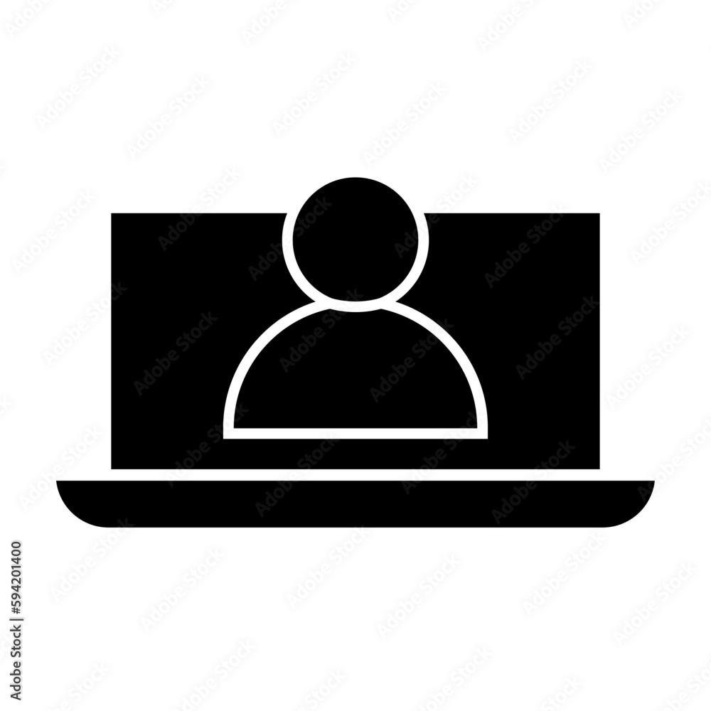 Online training process icon. Webinar seminar vector illustration. E-learning business concept. Online training process icon. Webinar seminar vector illustration. E-learning business concept.