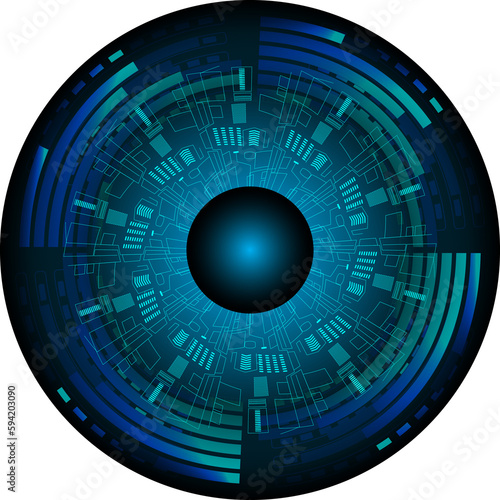  eye cyber circuit future technology concept background 