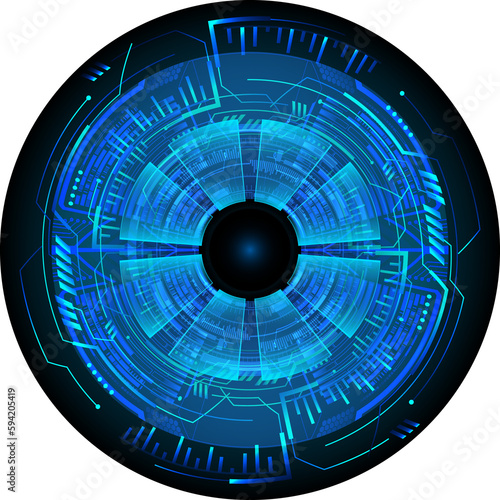 eye cyber circuit future technology concept background 