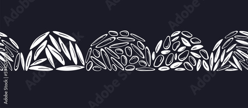Texture grains. Vector white seeds. Abstract print
