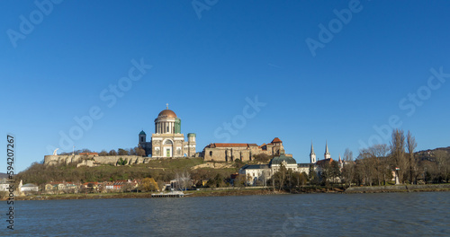 Wallpaper Mural Esztergom with a bright blue sky on the Danube in Hungary Torontodigital.ca