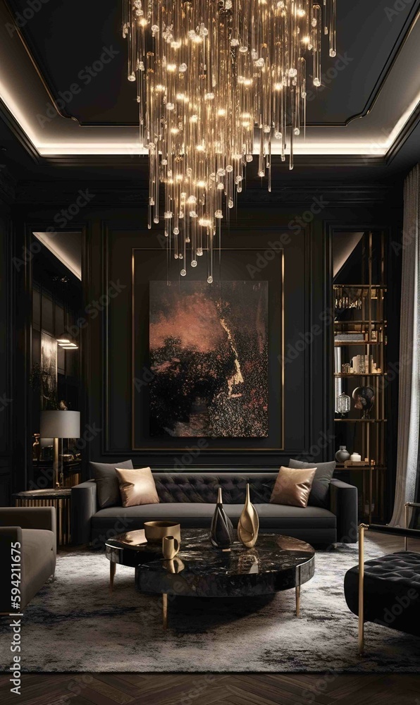 luxurious interior design. hotel interior with marble. Generative AI luxurious interior design. hotel interior with marble. Generative AI