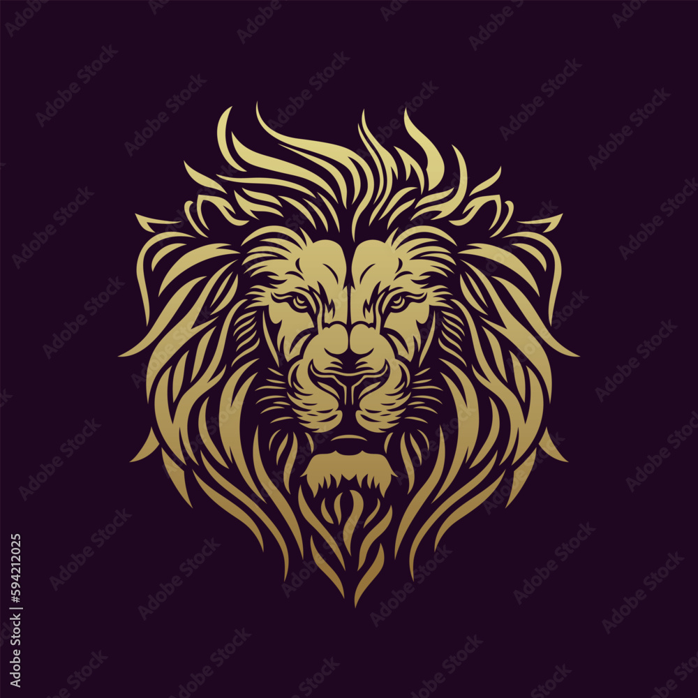 Lion face vector illustration. Lion print. Lion face vector illustration. Lion print.
